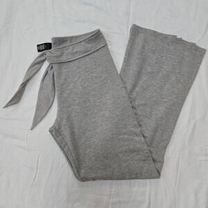 2 Liv Gray Stretchy Tie Waist Straight Left Ankle Athletic Lounge Pants